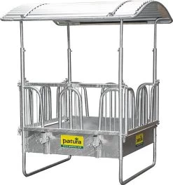 Vierkante Paardenruif Met Veiligheidsvoerhekken, 8 Voerplaatsen