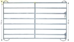 Paneel-8 Koppelhek, Gegalvaniseerd, 3,60 X 1,94 Mtr.