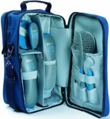 Luxe Paardenborstelset 7-delig, In Tas, Blauw