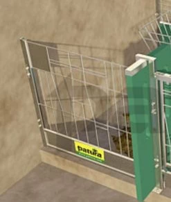 Deur Simpel Met Grendel Voor De Groene Patura Kalverbox