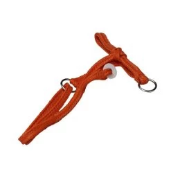 Halster Kalf Nylon Rood Gevlochten