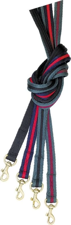 Longeerlijn Soft 8 Meter Blauw/zwart