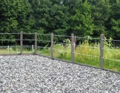 Kunststof Weidepaal 9x9 Cm, GRIJS, Vierkant Met Spits