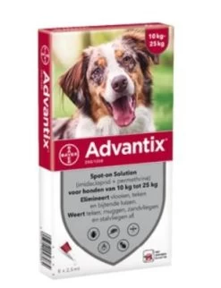 Advantix 250 Hond (10 - 25 Kg) - 6 Pip