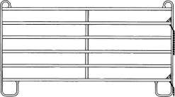 Paneelhek-6 Gegalvaniseerd 1,70 X 2,40 Mtr.
