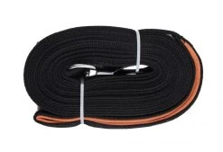 Flat Leash With Loop Zwart 15 M